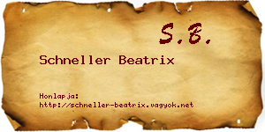 Schneller Beatrix névjegykártya